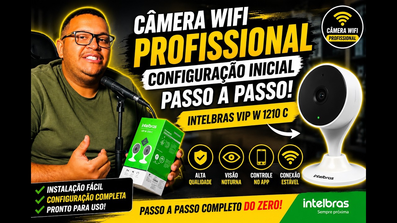 Miniatura da avaliação em vídeo de Câmera IP Wi-Fi Profissional Intelbras VIPW 1210 C
