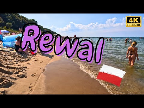🇵🇱  Rewal Beach Walk 4K part I | Rewal Poland spacer po plaży