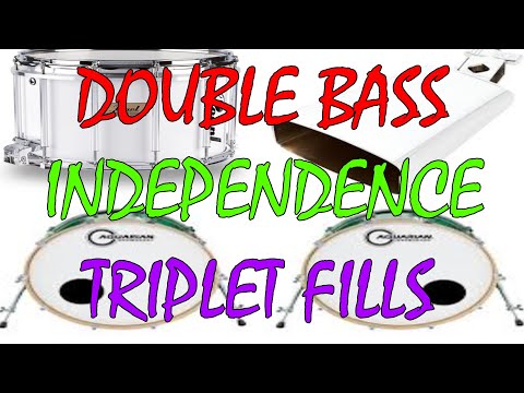 Double Bass Independence - Triplet Fills - Drum Lesson 6