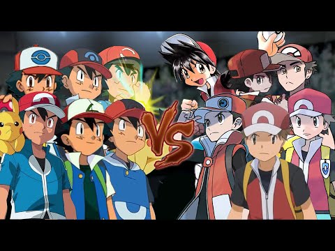 Pokemon Battle All Ash Vs All Red (Pokemon Ash Vs Red)
