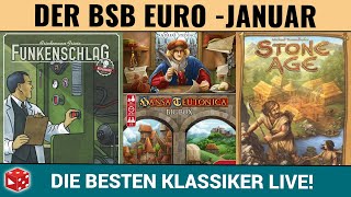 Euro Klassiker Januar: Funkenschlag, Hansa Teutonica, Stone Age - Live Let's Play