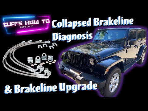 Jeep JK Collapsed Brake Line Diagnosis, and Steel Braided Brake Line Upgrade, Front and Rear