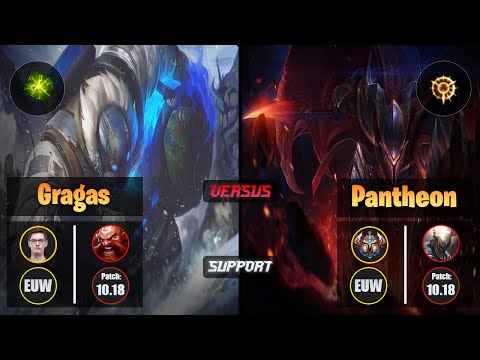 Mikyx GRAGAS (Support) [Aftershock] VS PANTHEON - Challenger EUW Patch 10.18