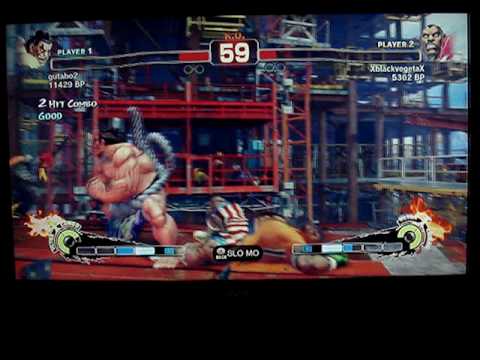 SSF4: XblackvegetaX (Rog) vs Gutabo (Honda) - GAF XBL 3 vs 3 Team Tourney - Set 2