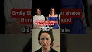 Did Emily Blunt &amp; Benny Safdie shake hands on the set of The Smashing Machine? #a24 #movie #ign