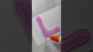 Glitter Glue Name Lettering:  From Basic to PRO! 😍, #shorts , #ytshorts , #youtubeshorts