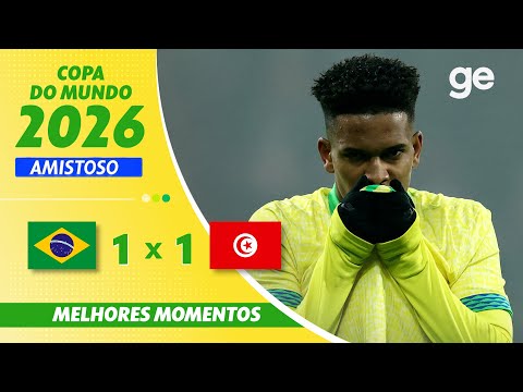 Gols e lances de Brasil x Tunísia