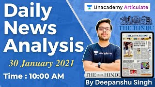 Download lagu 30 January 2021 | UPSC CSE/IAS 2020 | The Hindu Editorial Analysis by Deepanshu Singh mp3