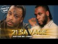 21 Savage - just like me (Lyrics) ft. Burna Boy, Metro Boomin