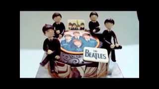 preview picture of video 'CAKE COKLAT ULANG TAHUN 3D THE BEATLES'