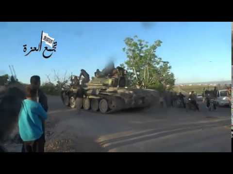 رصد اغتنام دبابة بعد السيطرة على حاجز تل ملح في ريف حماة من قبل تجمع العزة