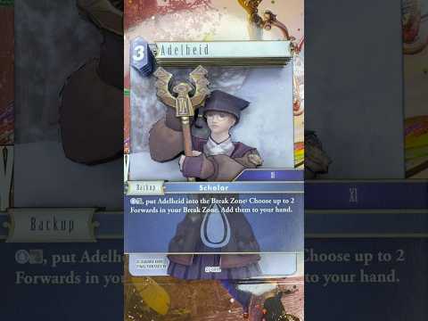 A 3D Shadowbox Card of Adelheid from Final Fantasy XI.