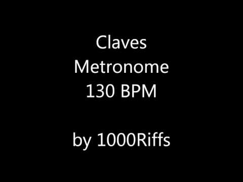 Claves Metronome 130 BPM - Beats Per Minute