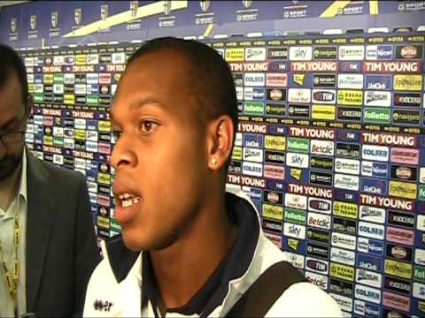 Jonathan Biabiany dopo Parma - Chievo 2-0, 2a giornata 2012/13
