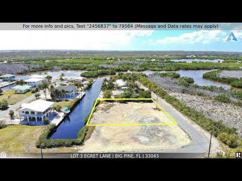 Priced at $115,500 - Lot 3 Egret Lane, Big Pine, FL 33043