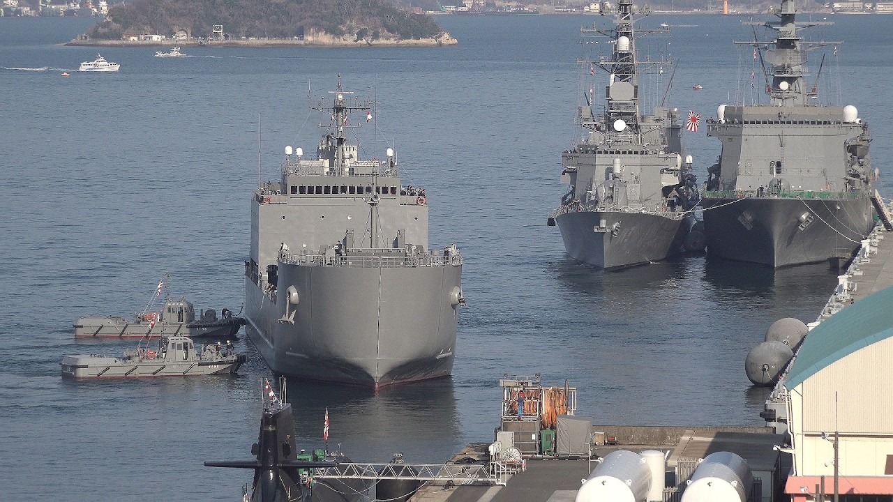 2026海上自衛隊呉基地空母KAGAライブ配信「3月21日（土）春近し💮今週の⚓呉基地では？」自衛隊輸送群にほんばれ阪神基地へ別れの出港‼