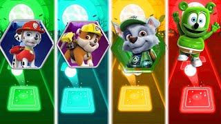 Marshall 🆚 Rubble 🆚 Skye 🆚 GummyBear || Tileshop Music Game 🎯🎯🎯💯