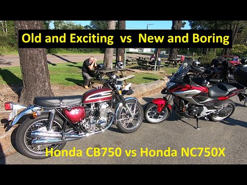 Old and Exciting Honda CB750 (1973) vs New and Boring Honda NC750x (2016)