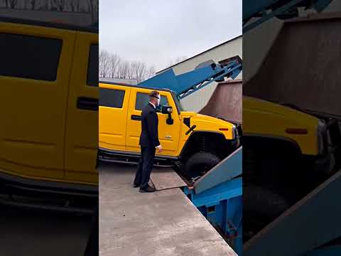 В США шредер съел внедорожник за секунды 😳