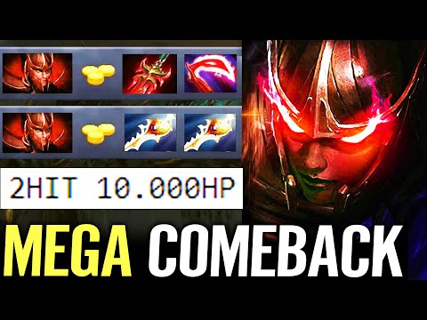🔥 2HIT 10000 HP — Phantom Assassin 2x Rapier 450% DMG WTF MegaCreeps Comeback TOP Dota 2 Pro