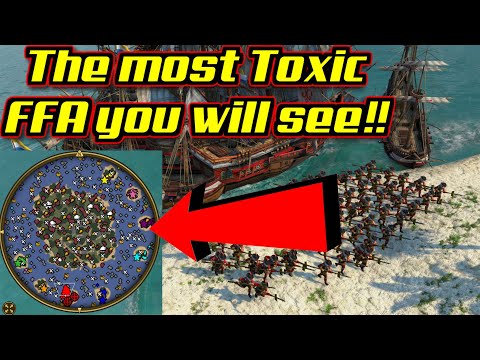 The craziest 8 player Free For All!!!   AOE3