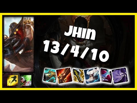 Jhin 10.24 Gameplay Challenger Replay Bot Lane - S11 (13/4/10) - EU