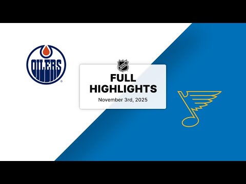 NHL Highlights | Oilers vs. Blues | November 03, 2025
