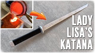 Casting Lady Lisa's KATANA From The Movie Pixels - Dojo Quest Sword Making