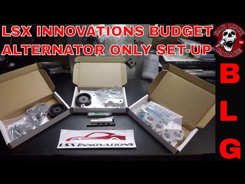 LSX INNOVATIONS LOW MOUNT ALTERNATOR BRACKET AND ACCESSORIES FOR LS SWAP INSTALLATION