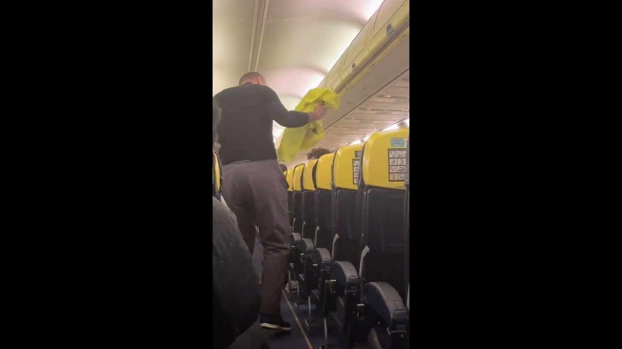 Airline Passenger Wears His Suitcase Onboard || ViralHog