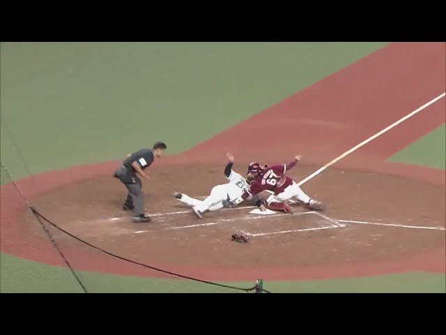 【5回裏】神の手が!! ライオンズ・中村のヒットでメヒア激走ホームイン!! 2020/9/25 L-E