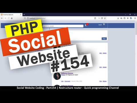 Social Website from scratch Part 8 Profile Page Top Bar | PHP | HTML | CSS | MYSQL Database
