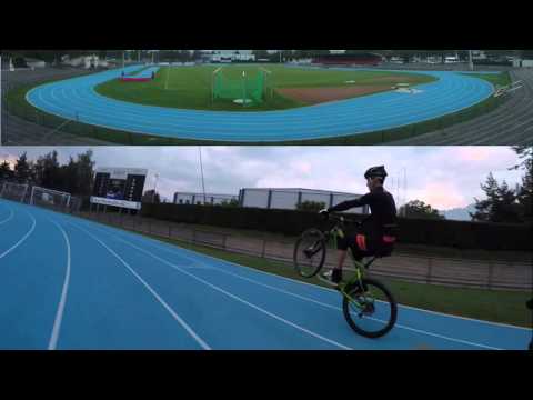 Longest bicycle wheelie in an hour (full version)