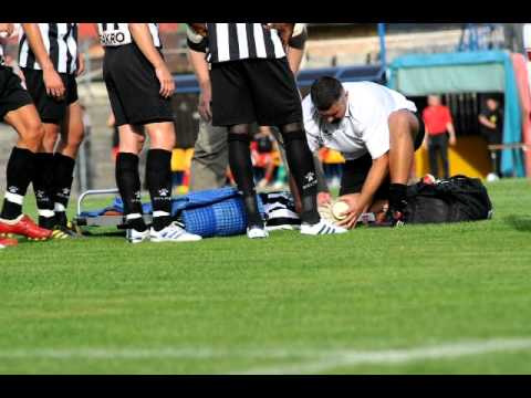 GKS Tychy - Sandecja Nowy Sącz (kontuzja Piotra Kulpaki)