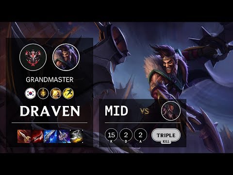 Draven Mid vs Lucian - KR Grandmaster Patch 10.10