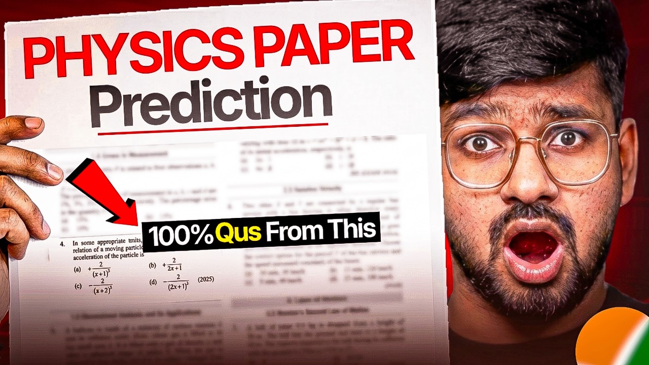 NEET 2026 Physics: Full Paper Prediction ⚡🔥 Watch This or Regret Later 😳
