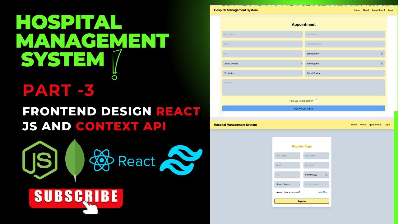 🚀🚀 Build a Full Stack Hospital Management System with React, Node, MongoDB|| Context API || part-3 🚀