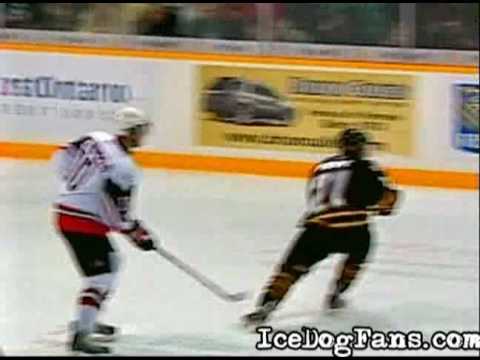 Niagara's Alex Friesen Drills Sarnia's Hill