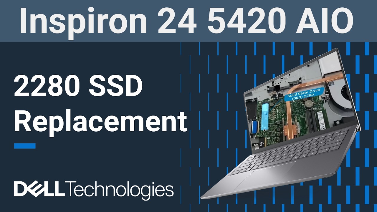 Inspiron 24 5420 All In One (AIO) | How to replace the 2280 solid state drive (SSD)