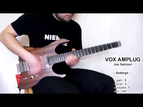 VOX AMPLUG Joe Satriani :: Demo on Hufschmid Headless guitar