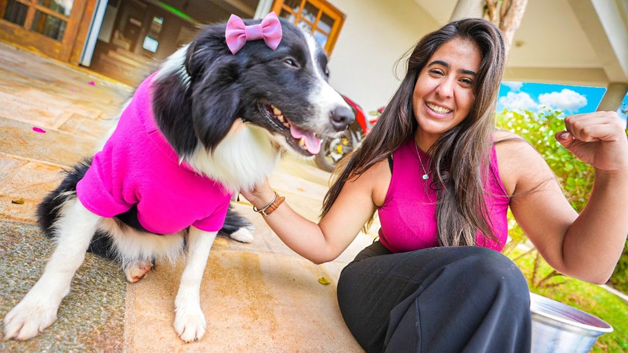 PRIMEIRO BANHO DA SKY! DIA DE PRINCESA 😍