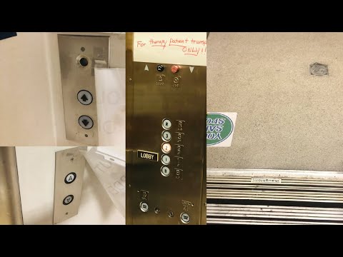 BEFORE – Messed-up vintage Haughton b-d elevator – AHN St. Vincent Hospital Rehab Center – Erie, PA