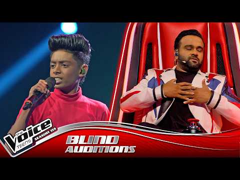 Vibhusha Nayanajith | Pem Sihine (පෙම් සිහිනේ ) | Blind Auditions | The Voice Teens Sri Lanka S3
