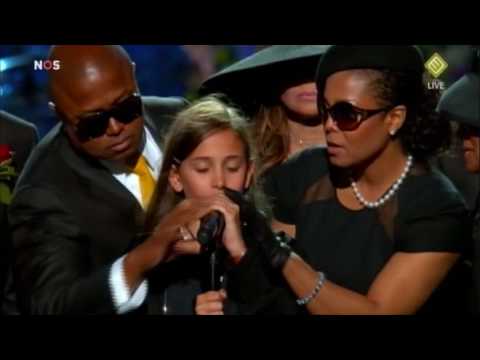 Michael Jackson Memorial - Daughter Paris speech