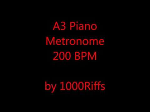 A3 Piano Metronome 200 BPM - Beats Per Minute