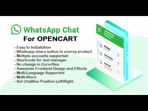 Opencart Whatsapp chat and share tool