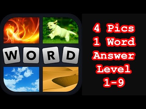 4 Pics 1 Word - Level 1-9 - Hit level 10 to unlock the Daily Puzzles! - Answers Walkthrough