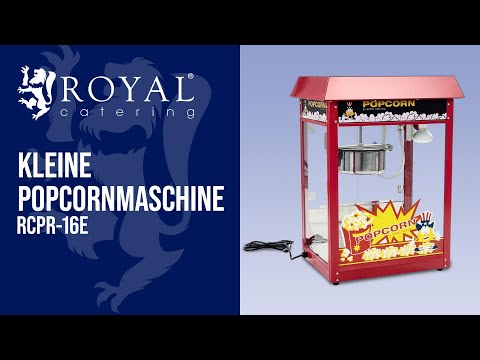 Video - Kleine Popcornmaschine - 1600W Leistung, Edelstahl, gehärtetes Glas und Teflonmaterial