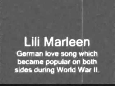 Lili Marleen in German recorded 1939 Lale Andersen