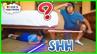 Ryan Hides from Daddy at DisneyLand Hotel!!!! video
